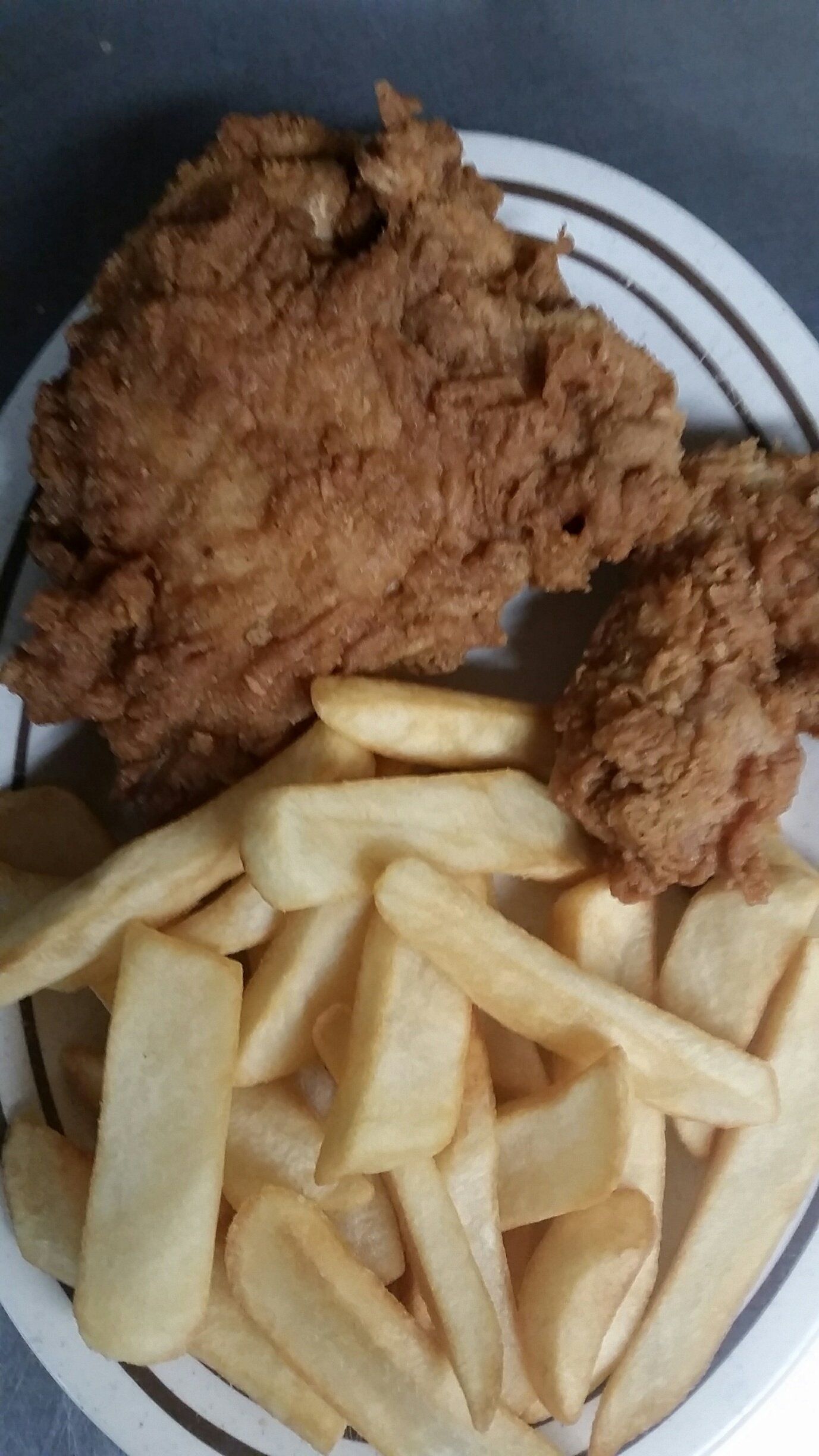 Basket of chicken tenders and french fries at 9th Street Pub in La Salle, IL