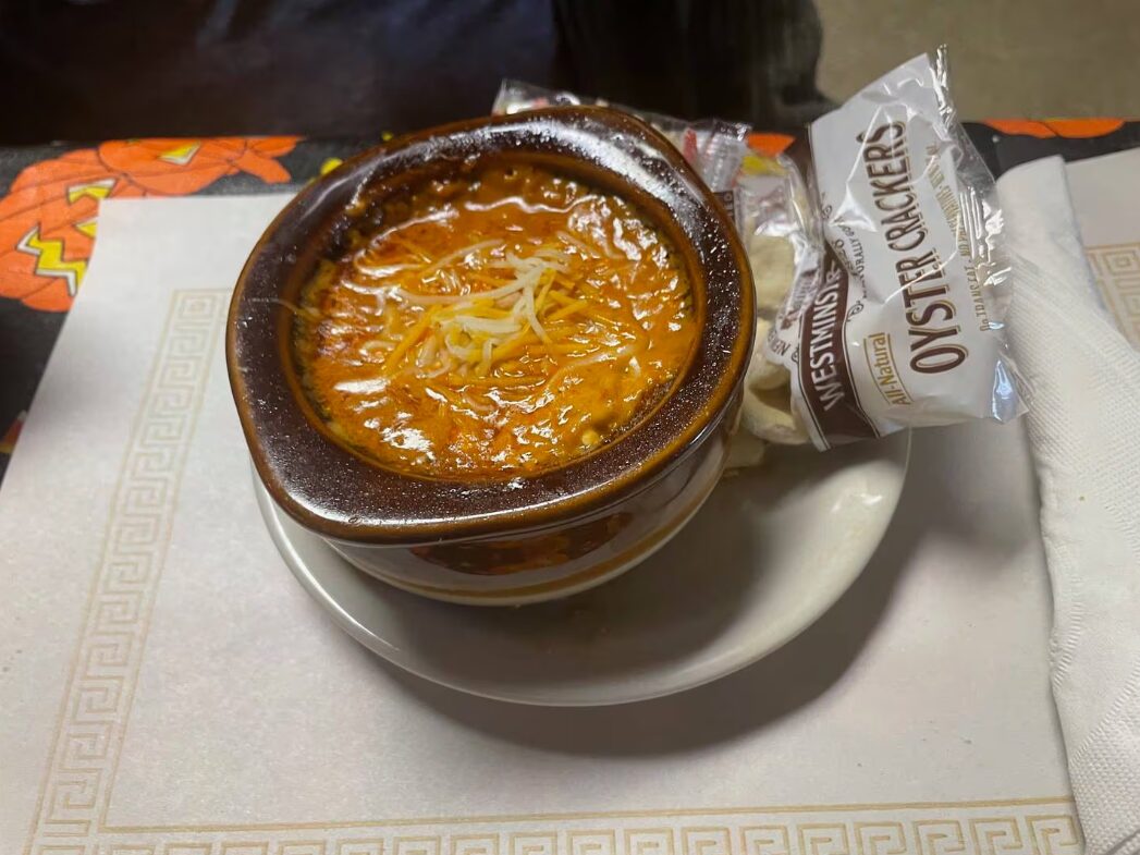 Hot bowl of soup served at 9th Street Pub in La Salle, IL